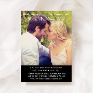 Save The Date Poster de film Mariage noir unique Photo