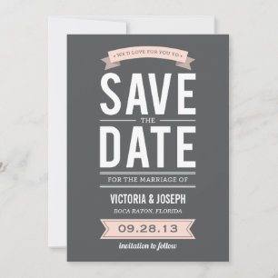 SAVE THE DATE POSTER VINTAGE   ENREGISTRER LA DATE D'ANNONCE
