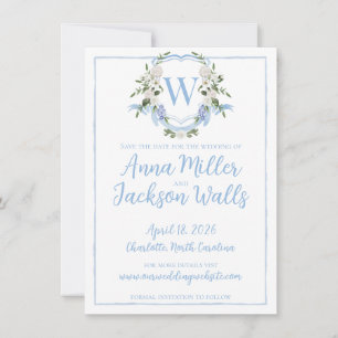Save The Date Poterie au gingembre à l'aquarelle, monogramme de