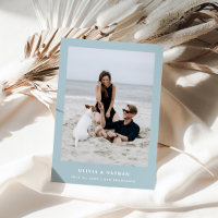 Poudre bleu Élégant Texte et photo | MARIAGE