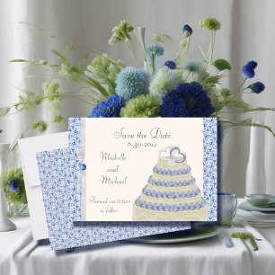 Save The Date Poudre bleu florentin Enregistrer la date
