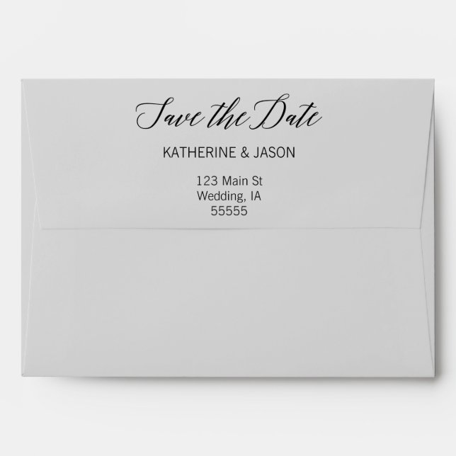 Save The Date  Pre Addressed Envelope (Back (Top Flap))