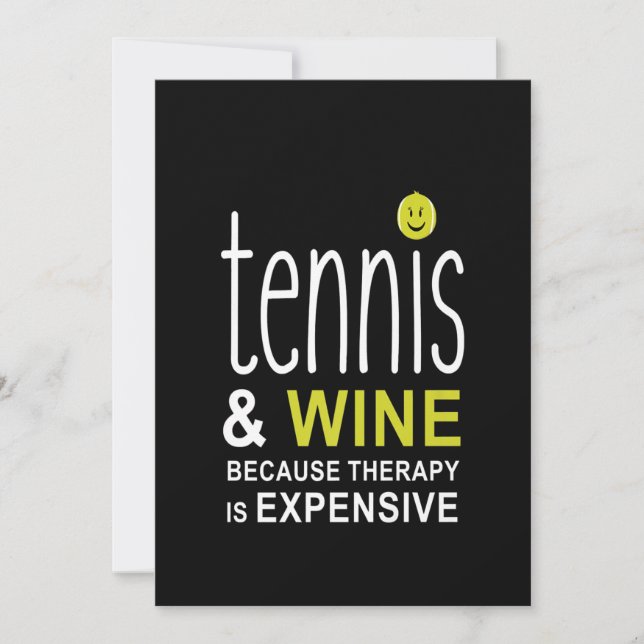 Save The Date Première de tennis et de wine (Devant)