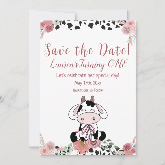 Save The Date Première naissance de la vache (Devant)