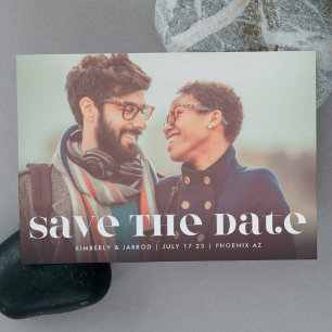 Save The Date Premium Bold Modern Text MULTI Photo FUN
