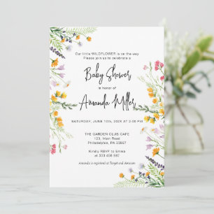 Save The Date Printemps fleur sauvage Baby shower