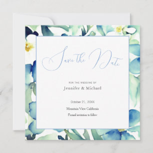 Save The Date Professionnel de mariage minimaliste floral mignon