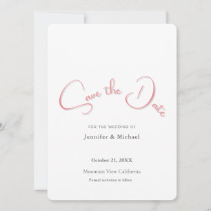 Save The Date Professionnel de mariage minimaliste moderne