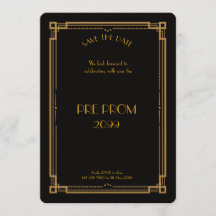 PromJunior, Grand Gatsby, minimaliste, noir