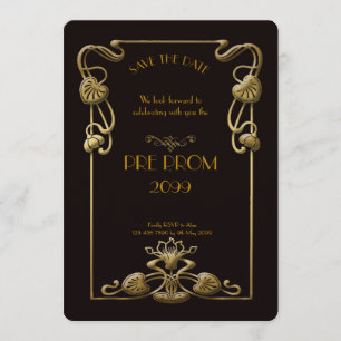 Save The Date PromJunior, Grand Gatsby, Or, noir