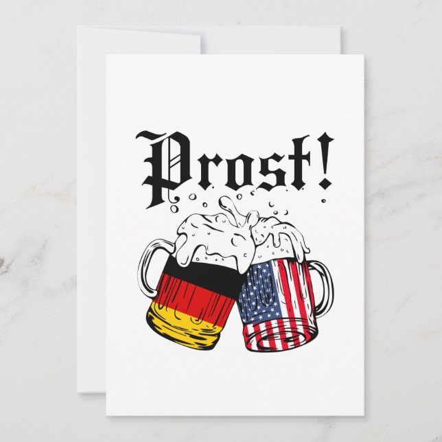 Save The Date Prost Bière Allemande Drapeau Américain Oktoberfes (Devant)