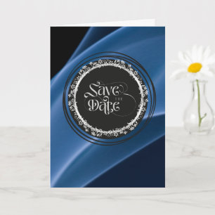 Save The Date (Proverbs 18:22) Blue/Black/Silver Card