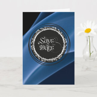 Save The Date (Proverbs 18:22) Blue/Black/Silver Card