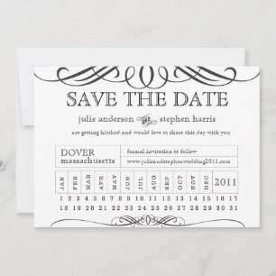 Save The Date Punch Ticket Enregistrer la date