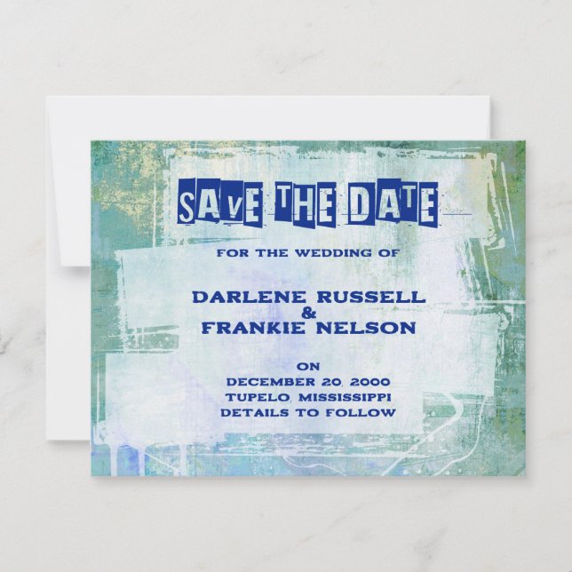Save The Date Punk Graffiti Rock et Mariage de rouleaux (Devant)