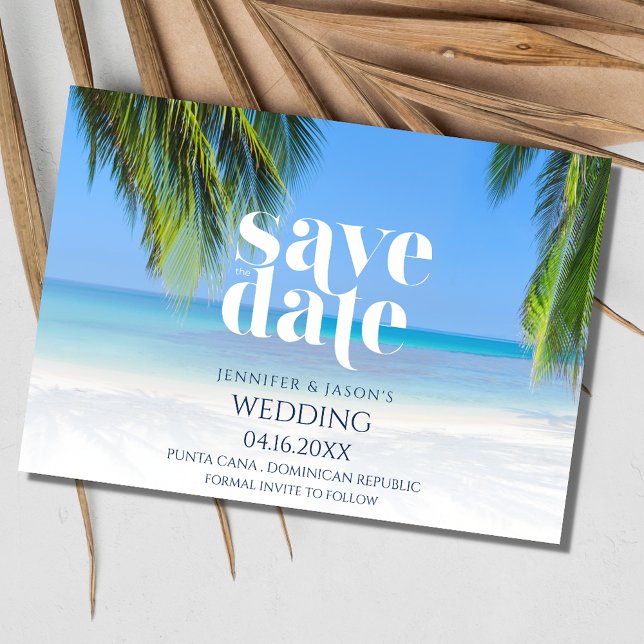 Save The Date Punta Cana Beach Destination Mariage (Punta Cana Beach Destination Wedding Save The Date)