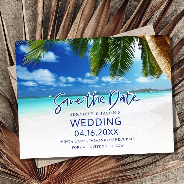 Save The Date Punta Cana Beach Destination Mariage (Punta Cana Beach Destination Wedding Save The Date)