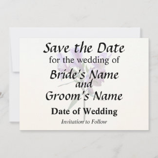 Save The Date Purple Peruvian Lily