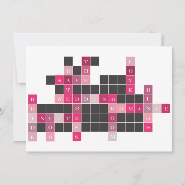 Save The Date Puzzle de mots croisés Enregistrer la date (Devant)
