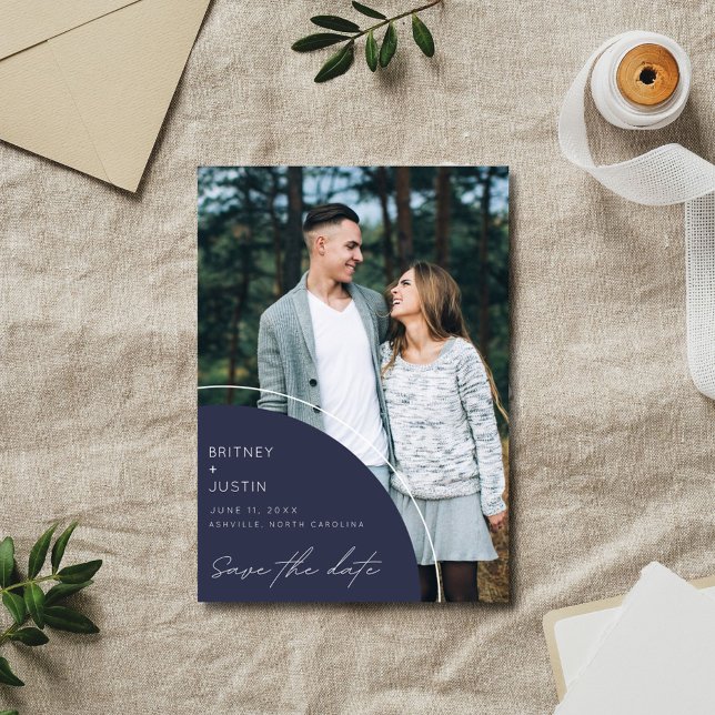 Save The Date QR Code Deux photo Mariage moderne (QR Code Two Photo Modern Wedding Save The Date)