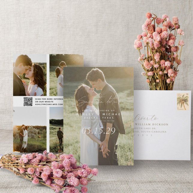 Save The Date QR Code Simple Script 5 Photo Mariage Website (QR Code Save the Date!)