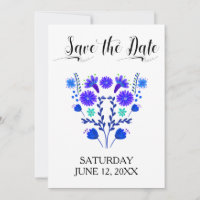 Quinceanera Royal Blue et violet Floral mexicain F