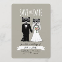 Raccoons mariage Enregistrer la date
