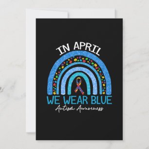 Save The Date Rainbow Autism In avril We Wear Blue Autism