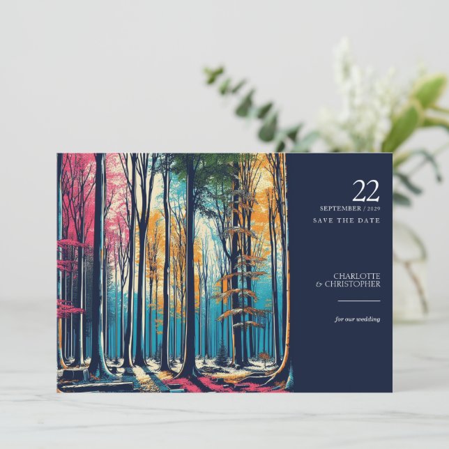 Save The Date Rainbow Forest (Debout devant)