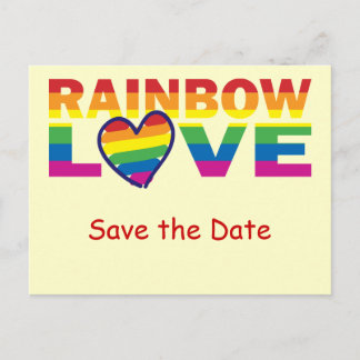 Save the Date/Rainbow Wedding/Gay Pride Announcement Postcard