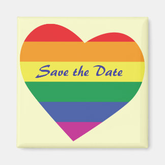 Save the Date/Rainbow Wedding/Gay Pride Magnet