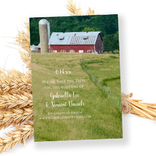 Save The Date Red Barn et Silo Farm Wedding Enregistrer la date