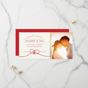 Save The Date Red Knot Double Bonheur Mariage chinois Photo