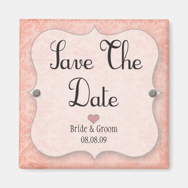save the date red magnet (Front)