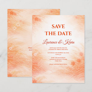 Save The Date Red Seigaiha – Japanese Wedding Collection