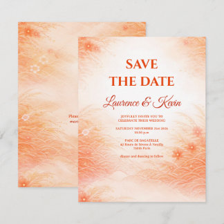 Save The Date Red Seigaiha – Japanese Wedding Collection