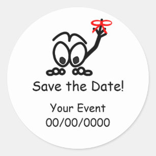 Save the Date Reminder Classic Round Sticker