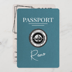 Save The Date Reno Passeport turquoise Enregistrer La Date