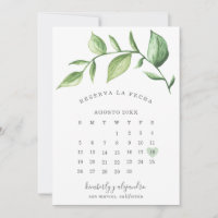 Reserva La Fecha Calendrier Rustique Verdure Espag