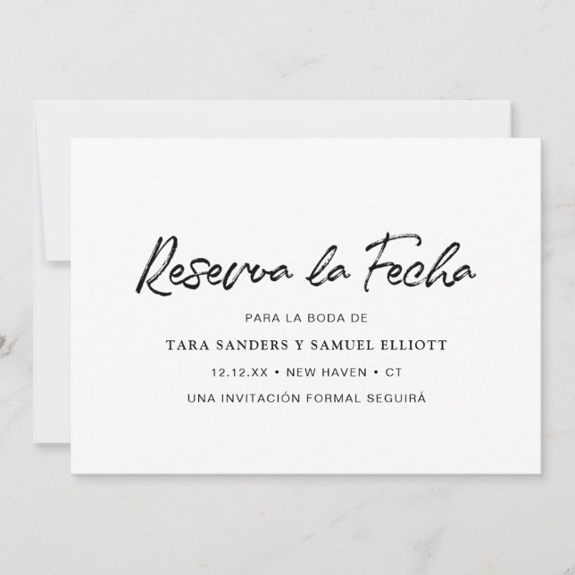 Save The Date Reserva la Fecha Simple moderne espagnol (Devant)