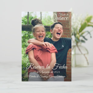 Save The Date Réserve La Fecha Twins Fiesta de Quince Botaniques