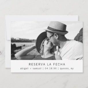 Save The Date Réserves La Fecha Photo Minimaliste Mariage espagn