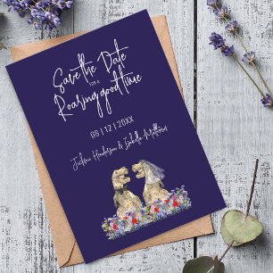Save The Date Réservez la date pour un mariage de dinosaures à v