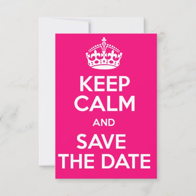Save The Date Restez calme et enregistrez la date (Devant)