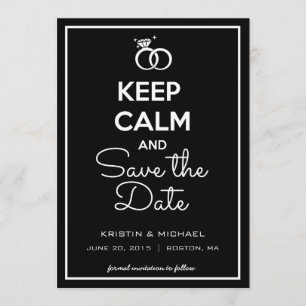 Save The Date Restez calme et enregistrez la date