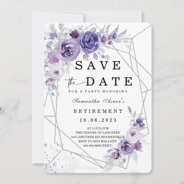 Save the Date  Retirement Invitation (Front)