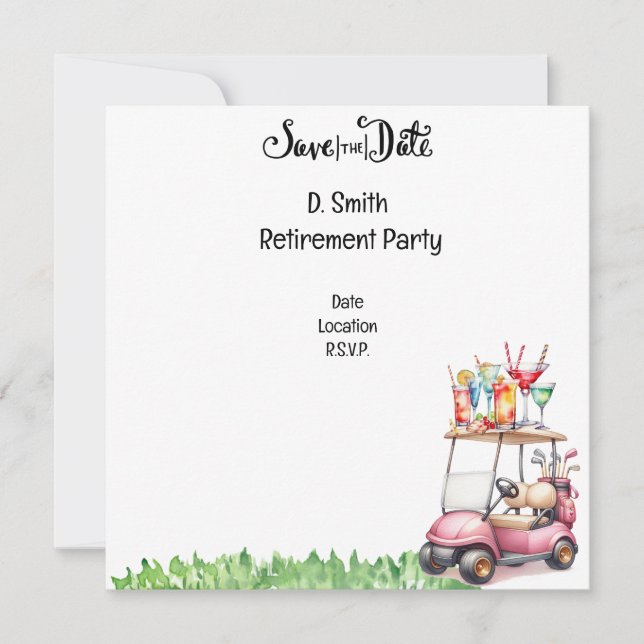 Save The Date Retraite de golf pour femme golfeuse (Devant)
