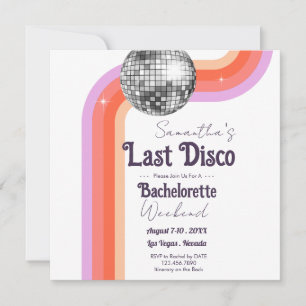 Save The Date Retro Dernière Disco Bachelorette Party