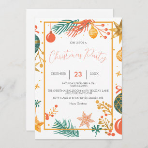 Save The Date Retro Noël Ornementations Compagnie Noël