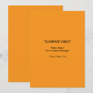 Save The Date Retro Orange Texture - Vibes d'été Art